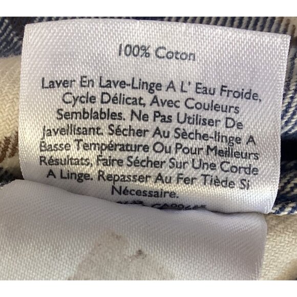 Eddie Bauer Mens Classic Fit Plaid Button-Down Shirt Size XXL 2XL Blue & Beige C - Picture 4 of 10